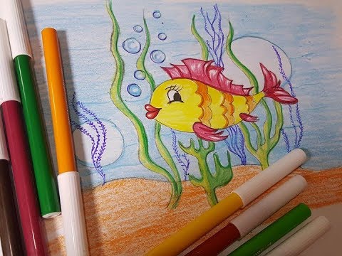 رسومات فنية عن قاع البحر - اروع الرسومات الفنية لقاع البحر 322 2