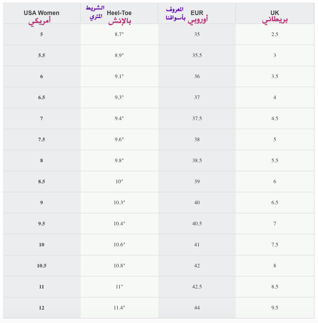 مقاسات الاحذية الامريكية للنساء - تعرف علي اغرب المقاسات 3681 1