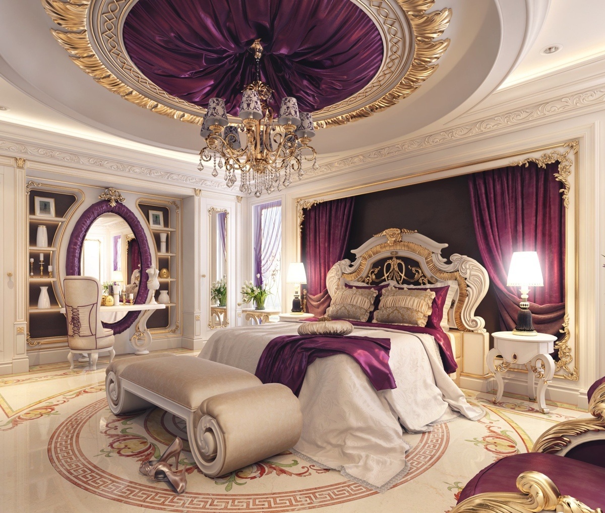 اجمل ديكورات لغرف النوم ، أحدث تصميمات لغرف نوم مميزة اثارة مثيرة